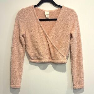 H&M Soft Pink Textured Sweater